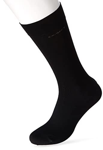 Camano Unisex CA-Soft Regular Socken 7er Pack Damen Herren Gesundheitssocken ohne Gummi 35-38 39-42 43-46 Schwarz Grau Blau, Größe:39-42, Farbe:Black (9999) von Camano