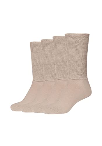 Camano Unisex Diabetikersocken 4er Pack 35/38 sand von Camano