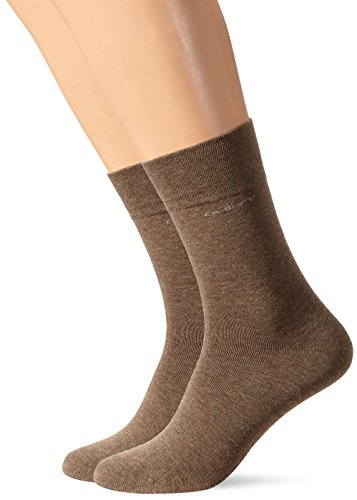 Camano Unisex-Erwachsene 3642 Socken, Braun (Caramel Mel. 0039), 43/46 (2er Pack) von Camano