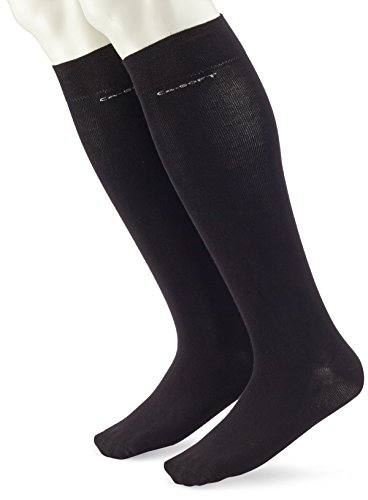 Camano Unisex - Erwachsene Kniestrumpf 2-er Pack, 3942, Gr. 35-38, Schwarz (05 black) von Camano