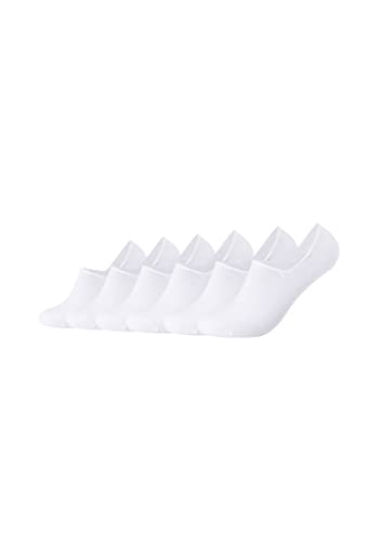 Camano Unisex Füßlinge für Damen und Herren No Show Socken angenehm optimaler Halt weichem Komfortbund 6er Pack 43/46 white von Camano