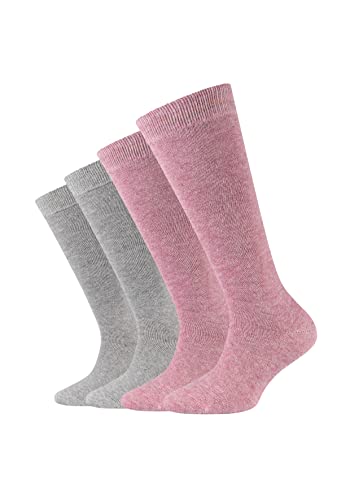 Camano Unisex Kinder 3902000 4 Paar Socken, Chalk Pink Melange, 23-26 EU von Camano