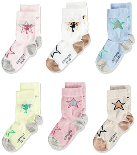 Camano Unisex Kinder Online Baby ca-Soft Organic Cotton 6er Pack Socken, rosé, 19/22 von Camano