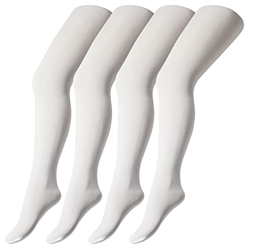 Camano Unisex Kinder Online Children Fine Tights 40 Den 4er Pack Socken, Weiß, 98 EU von Camano