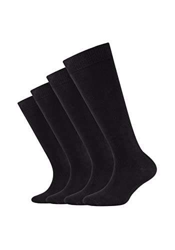 Camano Unisex Kinder Online Children Organic Ca-soft Kneehighs 4-pack Socken, Schwarz, 23-26 EU von Camano