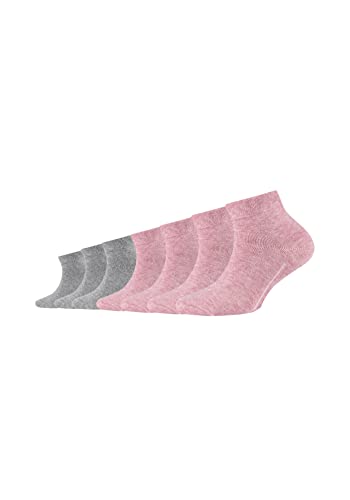 Camano Unisex Kinder Online Children ca-Soft Organic Cotton Quarter 7er Pack Socken, Chalk pink Melange, 27/30 von Camano