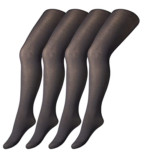 Camano Unisex Kinder Online Children fine Tights 40 DEN 4er Pack Socken, Black, 122/140 von Camano