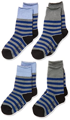 Camano Unisex Kinder Online Children warm&Cozy 4er Pack Socken, Dark Grey Melange, 31/34 von Camano