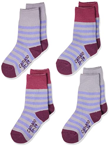 Camano Unisex Kinder Online Children warm&Cozy 4er Pack Socken, Rose Wine, 31/34 von Camano