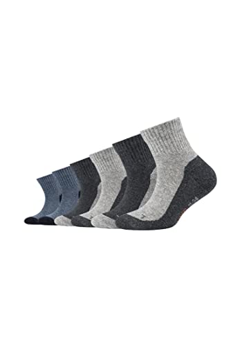 Camano Kinder Sportsocken kurz pro tex 6er Pack 27/30 dark grey melange von Camano