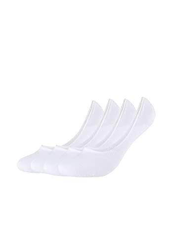 Camano Unisex Online Comfort Footies 4er Pack Socken, White, 35/38 von Camano