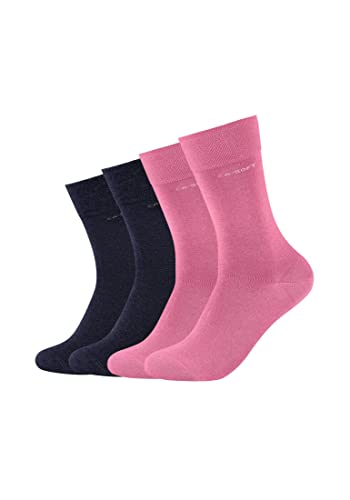 Camano Unisex Socken für Damen und Herren Businesssocken Komfortbund Bequem Langlebig Baumwolle Soft mit verstärktem Fersen- und Zehenbereich 4er Pack 35/38 azalea pink von Camano