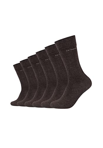 Camano Unisex Socken 6er Pack 35/38 dark brown melange von Camano