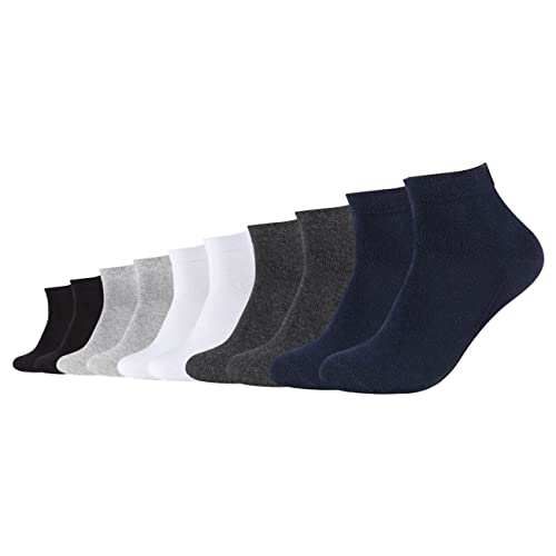 Camano Unisex Socken CA-Soft Organic Cotton Quarter 10er Pack für Damen Herren 35-38 39-42 43-46 Schwarz Grau Blau, Größe:43-46, Farbe:Navy Mix (5997) von Camano