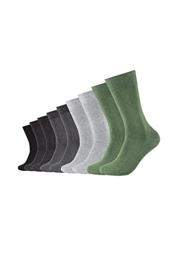 Camano Unisex Socken 9er Pack 35/38 shale green melange von Camano