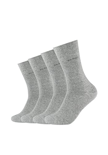 Camano Unisex Socken für Damen und Herren Businesssocken Komfortbund Bequem Langlebig Baumwolle Soft mit verstärktem Fersen- und Zehenbereich 4er Pack 39/42 grey von Camano