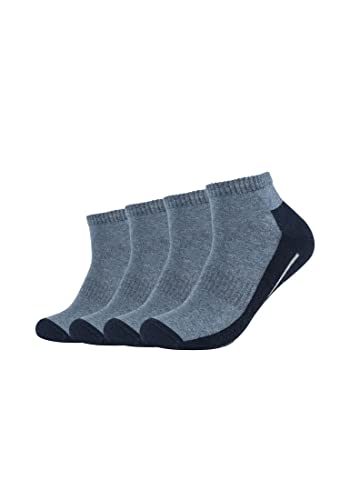 Camano Unisex Sportsocken kurz Atmungsaktiv Bequem Perfekte Passform Tennissocken Verstärkt Herren und Damen pro tex 4er Pack 35/38 navy von Camano