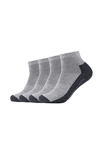 Camano Unisex Sportsocken kurz Atmungsaktiv Bequem Perfekte Passform Tennissocken Verstärkt Herren und Damen pro tex 4er Pack 39/42 grey von Camano