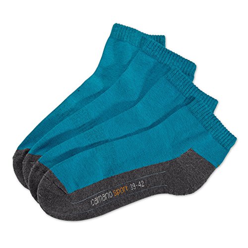 Camano Unisex-Sport-Kurzsocken 2 Paar türkis Größe 35-38 von Camano