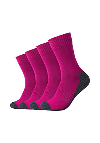 Camano Unisex Sportsocken Atmungsaktiv Bequem Perfekte Passform Tennissocken Verstärkt Herren und Damen pro tex 4er Pack 35/38 raspberry von Camano