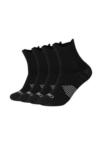 Camano Unisex Sport-Kurzsocke performance training light 4er Pack 35/38 black von Camano