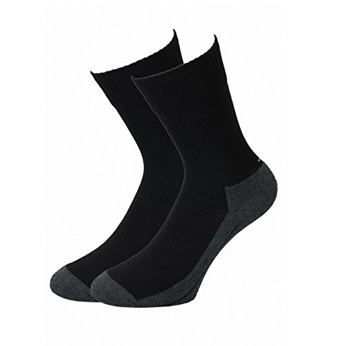 Camano unisex Sport Socken ohne Gummidruck 6er Pack, Größe:39-42;Farbe:Black (05) von Camano