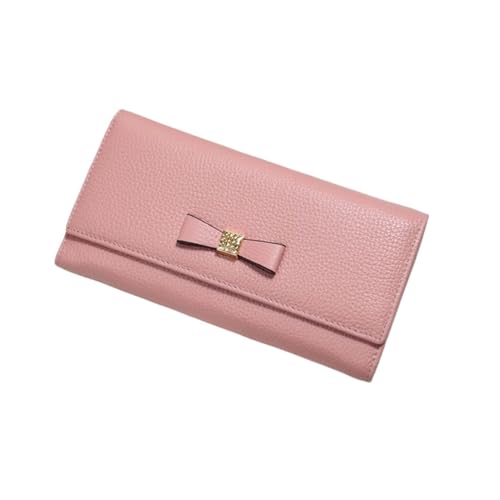 CambOs Damen-Geldbörsen aus Rindsleder, Geldbörsen, Visitenkartenetuis, Geldklammern, blockierende Geldbörsen, Geld-Organizer, Handtaschen aus Leder (Color : Pink) von CambOs