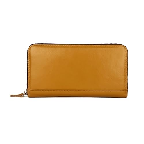 CambOs Damen-Visitenkartenetuis, Geldbörsen, Handtaschen, echtes Leder, Geldklammern, blockierende Geldbörsen, Geld-Organizer (Color : Yellow) von CambOs