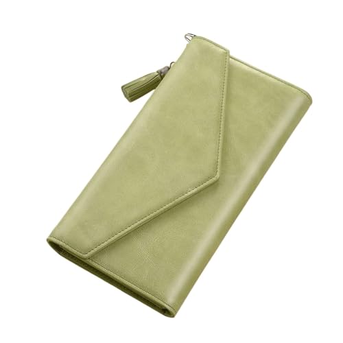 CambOs Geldscheinklammern aus Rindsleder, Damen-Visitenkartenetuis, Geldbörsen, blockierende Geldbörsen, Geld-Organizer aus Leder, Handtaschen (Color : Green) von CambOs