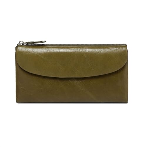 CambOs Geldscheinklammern aus Rindsleder, Visitenkartenetuis, Geldbörsen for Damen, Geldbörsen mit Blockierung, Geld-Organizer aus Leder, Handtaschen (Color : Green) von CambOs