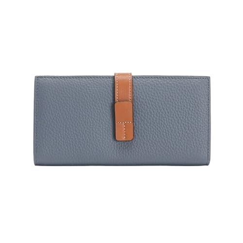 CambOs Kartenetuis aus echtem Leder, Damen-Business-Geldbörsen, Geldbörsen, Geldscheinklammern, blockierende Geldbörsen, Handtaschen (Color : Blue) von CambOs