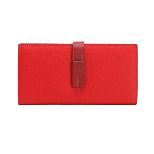 CambOs Kartenetuis aus echtem Leder, Damen-Business-Geldbörsen, Geldbörsen, Geldscheinklammern, blockierende Geldbörsen, Handtaschen (Color : Red) von CambOs