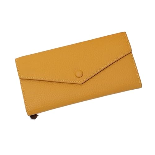 CambOs Rindsleder-Geldbörsen, Damen-Geldbörsen, Visitenkartenetuis, Geldklammern, blockierende Geldbörsen, Leder-Geld-Organizer, Handtaschen (Color : Yellow) von CambOs