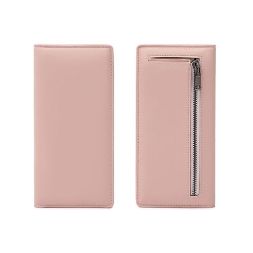 CambOs Visitenkartenetuis, Damen-Geldbörsen, Geldbörsen, Geldbörsen, Handtaschen, Leder, Lange Geldscheinklammern (Color : Pink) von CambOs