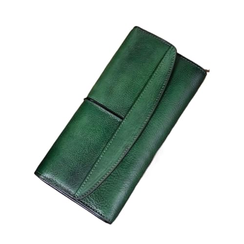 CambOs Visitenkartenetuis, Damen-Geldbörsen aus Rindsleder, Geldbörsen, Geldbörsen, Handtaschen, Lange Geldscheinklammern aus Leder, Abendtaschen (Color : Green) von CambOs