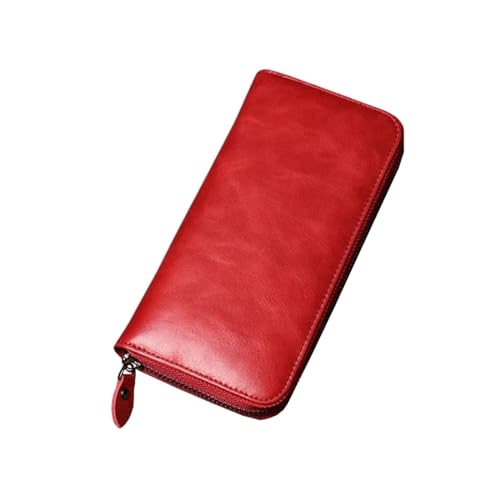 CambOs Visitenkartenetuis aus Rindsleder, Damenbrieftaschen, Geldbörsen, Geldklammern, blockierende Geldbörsen, Geldorganisatoren aus Leder, Handtaschen (Color : Red) von CambOs