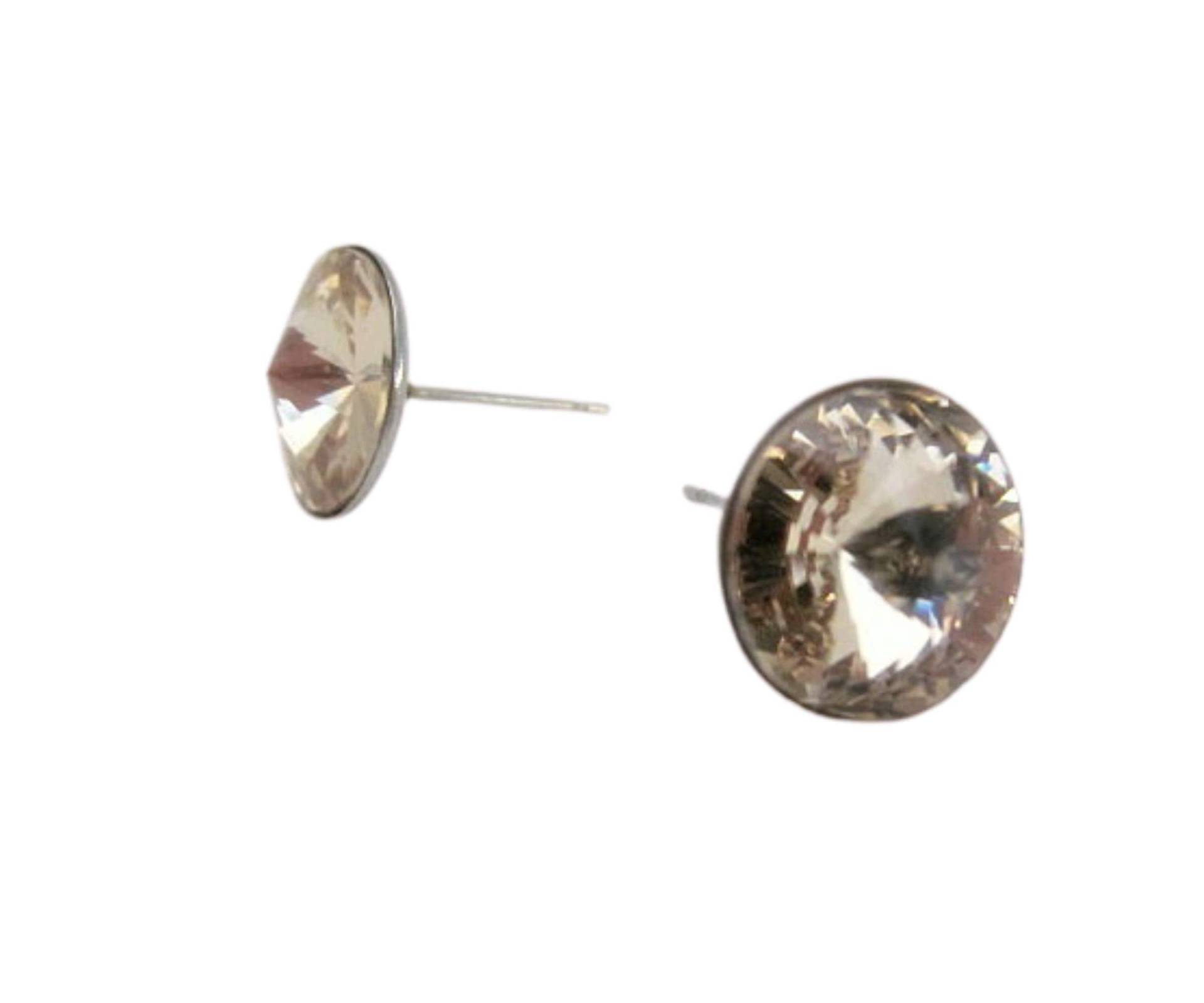 Creme Ohrstecker, Champagner Kristall Schmuck, Seiden Swarovski Beige Neutral Ohrringe, Damen Schmuck Creme Ohrstecker, Champagner Kristall Schmuck, Seiden Swarovski Beige Neutral Ohrringe, Damen Schmuck von CambaJewelry