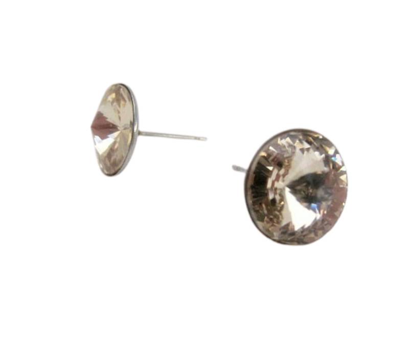 Creme Ohrstecker, Champagner Kristall Schmuck, Seiden Swarovski Beige Neutral Ohrringe, Damen Schmuck Creme Ohrstecker, Champagner Kristall Schmuck, Seiden Swarovski Beige Neutral Ohrringe, Damen Schmuck von CambaJewelry