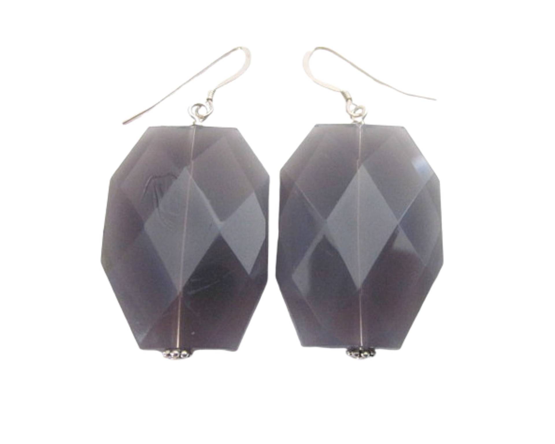 Große Graue Acryl Ohrringe - Farbblock Für Damen Große Graue Acryl Ohrringe - Farbblock Für Damen von CambaJewelry