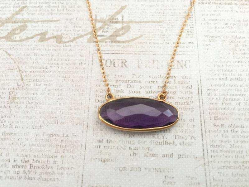 Heilende Amethyst Oval Anhänger Halskette - Lila Edelstein Schmuck Mit Goldenen Akzenten Für Frauen Heilende Amethyst Oval Anhänger Halskette - Lila Edelstein Schmuck Mit Goldenen Akzenten Für Frauen von CambaJewelry
