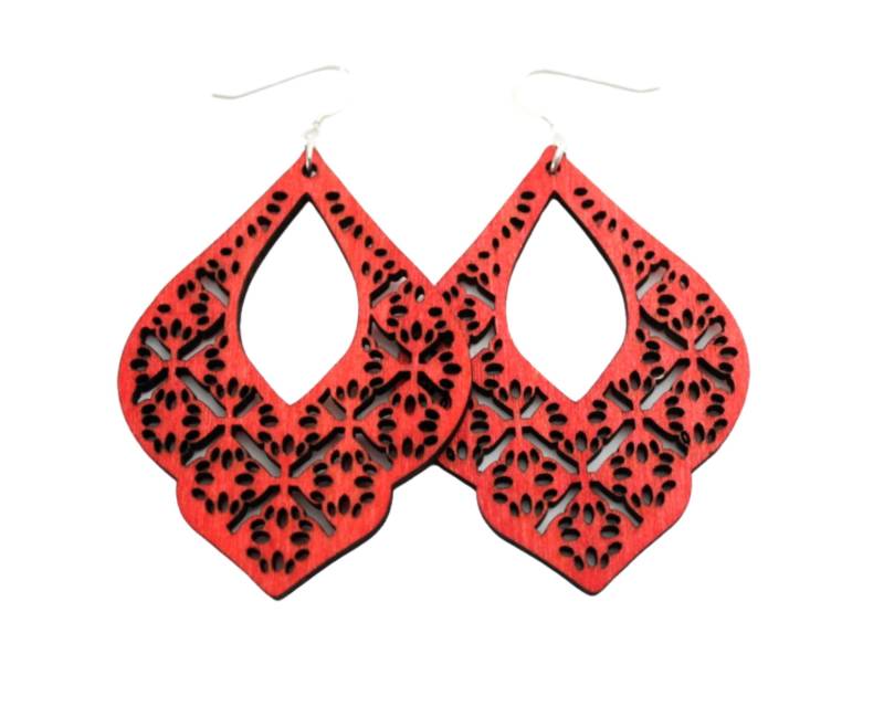 Kräftig Rote Ohrringe Für Frauen - Leichter Schmuck Kräftig Rote Ohrringe Für Frauen - Leichter Schmuck von CambaJewelry