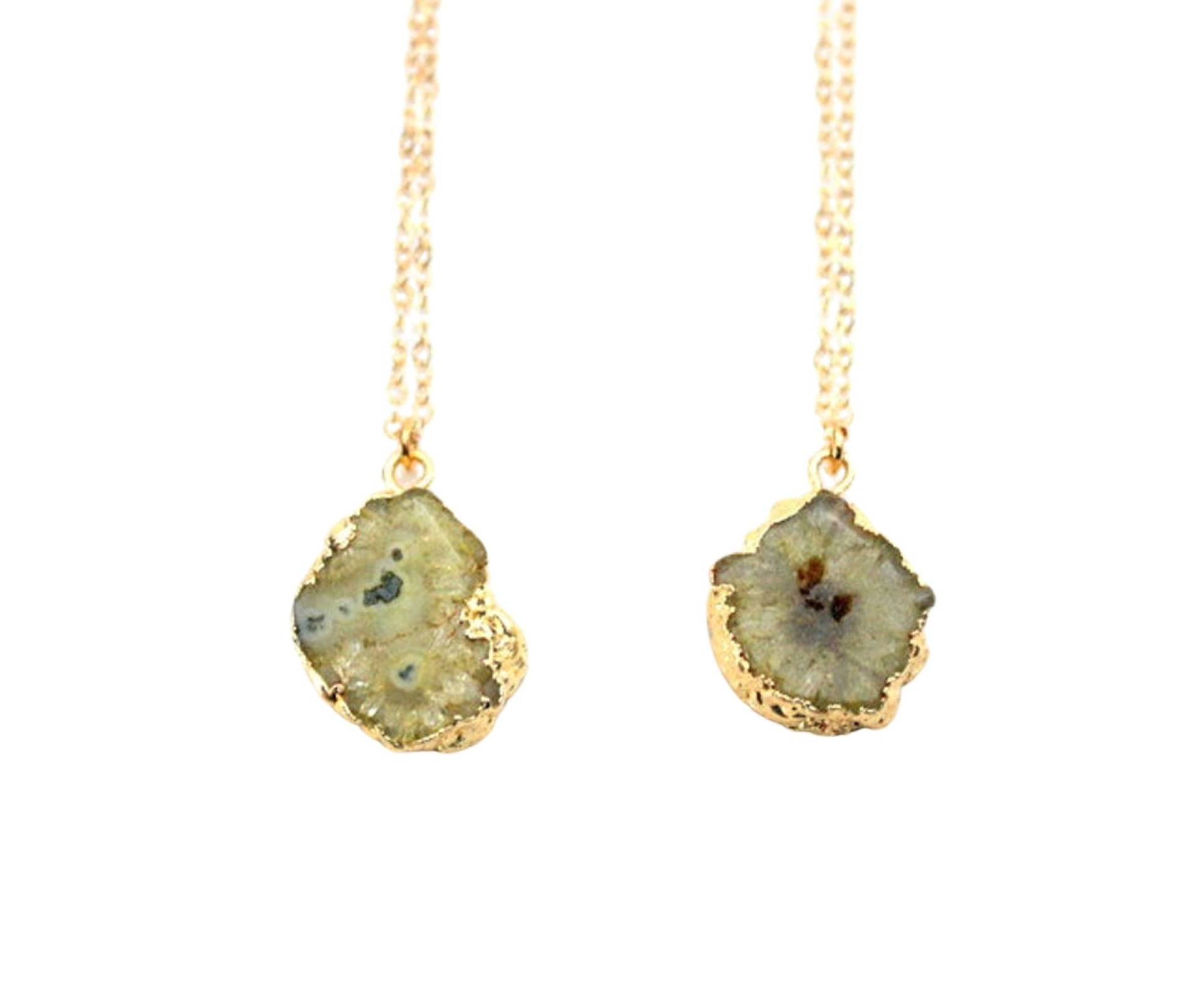 stalaktit Halskette Roher Gelber Edelstein, 14K Gold Fill Kette stalaktit Halskette Roher Gelber Edelstein, 14K Gold Fill Kette von CambaJewelry