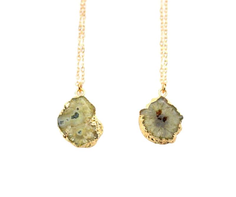 stalaktit Halskette Roher Gelber Edelstein, 14K Gold Fill Kette stalaktit Halskette Roher Gelber Edelstein, 14K Gold Fill Kette von CambaJewelry