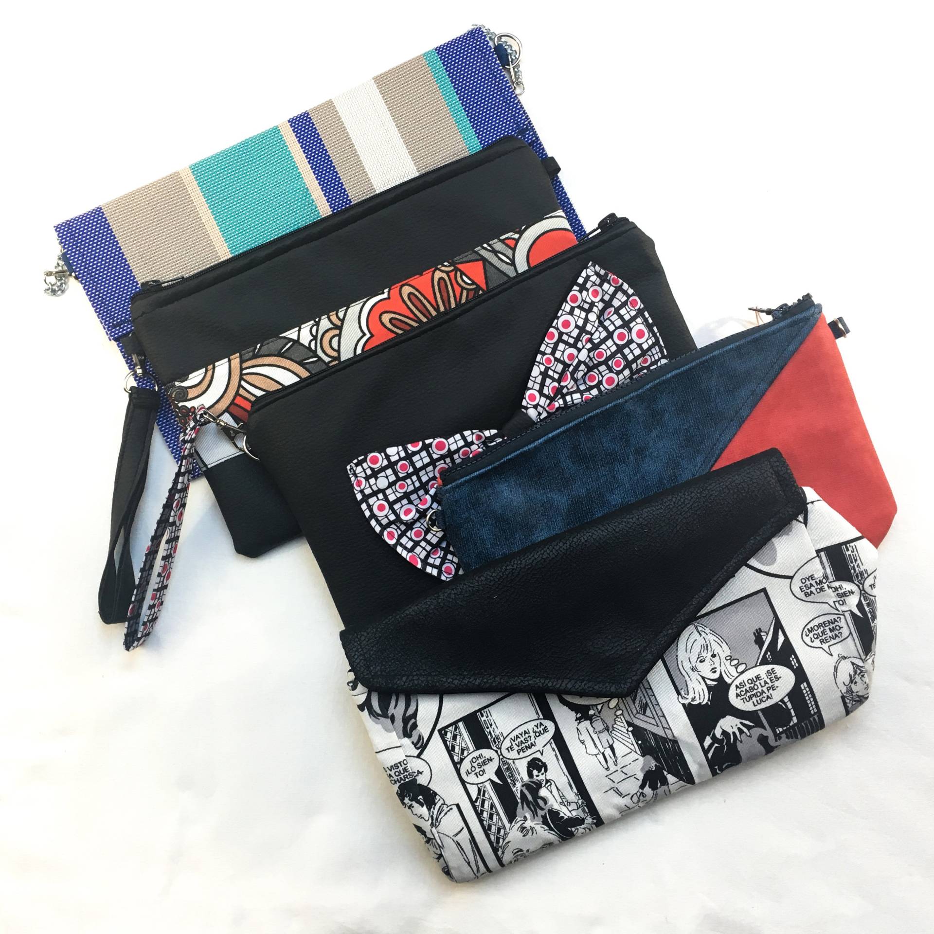 Handgefertigte Clutches Aus Stoff Und Öko-Leder Handgefertigte Clutches Aus Stoff Und Öko-Leder von CambiamenteDS