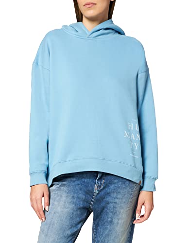 camel active Damen Hoodie mit platziertem Print Hellblau Womenswear-XL von camel active