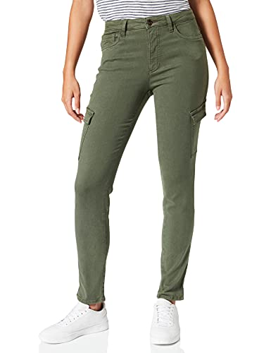 camel active Damen Cargo-Hose Slim Fit 32 Dunkelgrün womenswear-29/32 von camel active