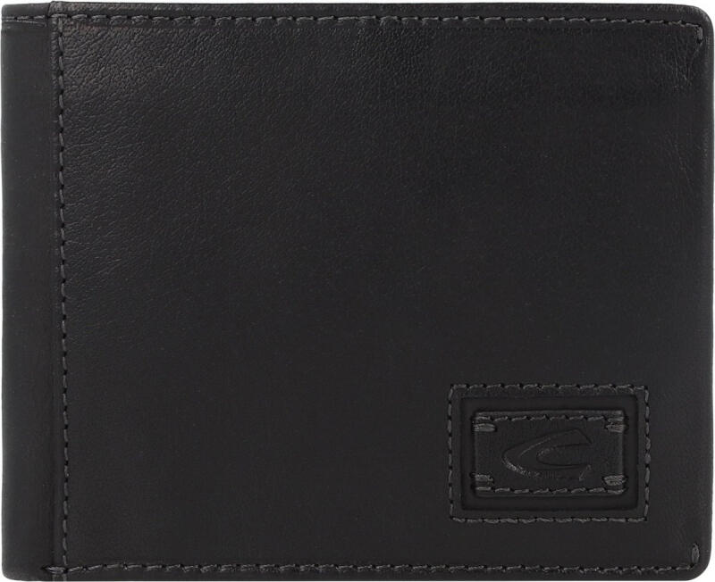 Camel Active - Camel active Dust Scheintasche mit Klappe Querformat RFID Schutz echt Leder black Schwarz von Camel Active