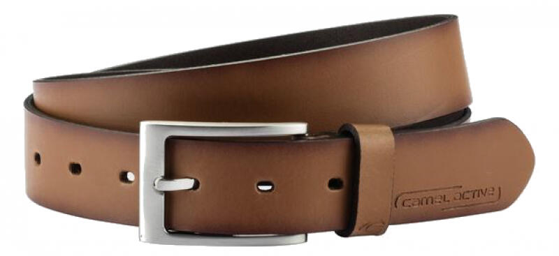 Camel Active - Camel active Herrengürtel 115cm kürzbar 3,2cm breit echt Leder cognac Braun von Camel Active