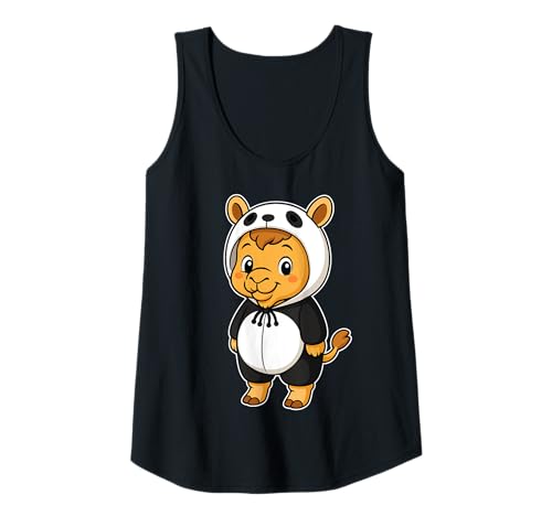Damen Kawaii Kamel im Panda Kostüm für Mädchen Kinder Kamelliebhaber Tank Top von Camel In Panda Costume Kawaii Design