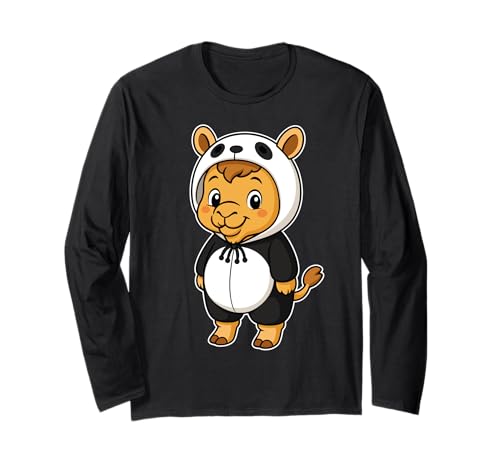 Kawaii Kamel im Panda Kostüm für Mädchen Kinder Kamelliebhaber Langarmshirt Kawaii Kamel im Panda Kostüm für Mädchen Kinder Kamelliebhaber Langarmshirt von Camel In Panda Costume Kawaii Design